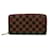 Louis Vuitton Brown Damier Ebene Zippy Wallet Cloth Cloth  ref.2575012