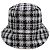 Chanel CC Coco Mark Tweed Bucket Hat Schwarz Weiß
