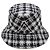 Chanel CC Coco Mark Tweed Bucket Hat Schwarz Weiß - Ansicht 3