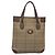 Burberry Nova Check Tote aus Canvas und Leder Beige
