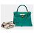 Hermès Borsa HERMES Kelly 28 in Pelle Verde - 102963 - vista 2