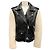 Mackage Black Baya Lambskin Leather and Shearling Biker Jacket