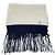 Chanel Fransen Cashmere Strickschal Silber / Grau / Marine 2008 - Ansicht 2