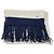 Chanel Fransen Cashmere Strickschal Silber / Grau / Marine 2008 - Ansicht 6