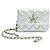 Timeless Chanel Classic Silver Star Leather Belt Pouch Mini Bag in Box New Silvery