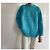 Autre Marque Oversized Pull Blau der Südsee Melange aus Wolle und Baumwolle Größe 36-38-40 Türkis - Ansicht 10