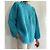 Autre Marque Oversized Pull Blau der Südsee Melange aus Wolle und Baumwolle Größe 36-38-40 Türkis - Ansicht 13