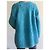 Autre Marque Oversized Pull Blau der Südsee Melange aus Wolle und Baumwolle Größe 36-38-40 Türkis - Ansicht 14