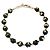 Magnifica collana DOLCE & GABBANA grandi boule nera con scritte e logo Nero