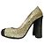 Miu Miu Glitzer-Haarwildleder-Pumps Schwarz Golden - Ansicht 3