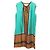 Autre Marque Vestido 100% seda Diane von Furstenberg Castaño Verde