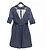 Autre Marque Abrigo Gown Chambray Bijou Belt de leur logette Azul