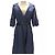 Autre Marque Abrigo Gown Chambray Bijou Belt de leur logette Azul - vista 3