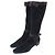 Ribbon Prada Rips-Suede Lange Stiefel Braun Dunkelbraun