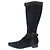 Ribbon Prada Rips-Suede Lange Stiefel Braun Dunkelbraun - Ansicht 2