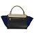 Céline Celine Große Tricolor Trapeze Tasche aus Leder Beige - Ansicht 2