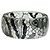 Bangles articolato Chanel CC in resina con pizzo e perle finte