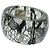 Bangles articolato Chanel CC in resina con pizzo e perle finte - vista 3