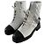 Chanel Schnürstiefel aus Leder weiß