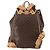 Céline Celine Vintage Drawstring Flap Backpack Macadam Coated Canvas Brown - view 2