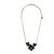 Collana Chanel 2011 in Metallo Color Argento e Smalto Nero con Catena Camelia