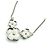 Collana Chanel 2011 in Metallo Color Argento e Smalto Nero con Catena Camelia - vista 3