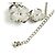 Collana Chanel 2011 in Metallo Color Argento e Smalto Nero con Catena Camelia - vista 4