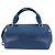 Borsa da bowling Doctor Chanel in pelle trapuntata media Blu - vista 2