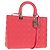 Christian Dior Lady Dior Leather Large Rosa