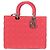 Christian Dior Lady Dior Leather Large Rosa - vista 2