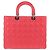 Christian Dior Lady Dior Leather Large Rosa - vista 3