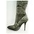 Saint Laurent Botas de terciopelo caqui - vista 4