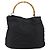 Bamboo Gucci Vintage Hobo in Nylon Medio con Manico in Bambù Nero