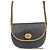 Bolsa transversal Dior, preta, em couro.296 Marrom Preto