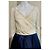 Jenny Packham Abito di alta moda in pizzo crema e satin blu navy Crudo - vista 2