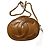 Sac à main Chanel en cuir ovale camel