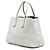 Double Prada Grande Borsa Doppia in Vitello Bianco da Città - vista 2