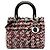 Dior Nero Medio Tweed Cannage Frange Lady Dior