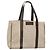Bulgari Bvlgari B.Zero1 Logomania Tasche aus Canvas mit Leder groß Beige
