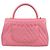 Borsa a Spalla Chanel Coco Handle 29 V-Stitch Rosa - vista 3