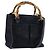 Gucci Vintage Bamboo Handle Suede Blu navy