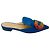 Autre Marque Mule in satin decorate con cristalli blu Giannico - vista 2