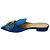Autre Marque Mule in satin decorate con cristalli blu Giannico - vista 3