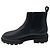 Botas Chelsea de cuero negro Santoni para poner - vista 3