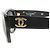 Occhiali da sole Wayfarer tinti neri e blu con logo CC dorato Chanel 02462 Nero D'oro - vista 5