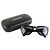 Occhiali da sole Wayfarer tinti neri e blu con logo CC dorato Chanel 02462 Nero D'oro - vista 9