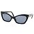 Gafas de sol Chanel Cat Eye negras con logo CC dorado 01943 Negro