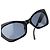 Gafas de sol Chanel Cat Eye negras con logo CC dorado 01943 Negro - vista 4