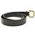 Cinturón de cuero negro con cadena dorada y logotipo de Chanel Dorado - vista 4