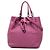 Borsa a secchiello in nappa rosa Intrecciato di Bottega Veneta
